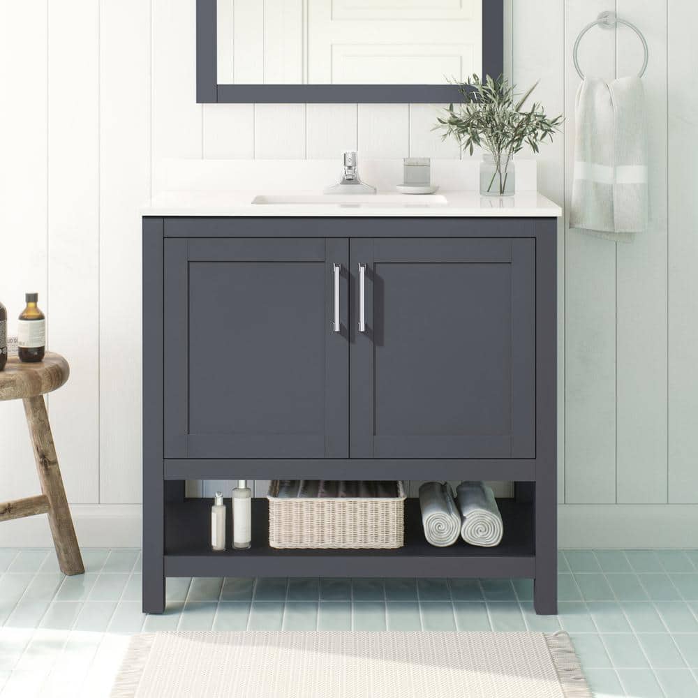 Vegas Dark Charcoal 36" Freestanding Bathroom Vanity with Sink
