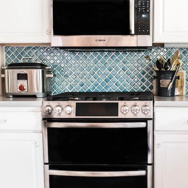 Hudson Tangier Marine 6 in. x 6 in. Porcelain Mosaic Take Home Tile Sample