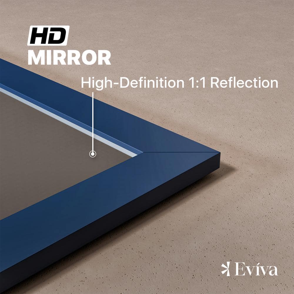 Acclaim 60" x 30" Blue Wood Framed Bathroom Vanity Mirror