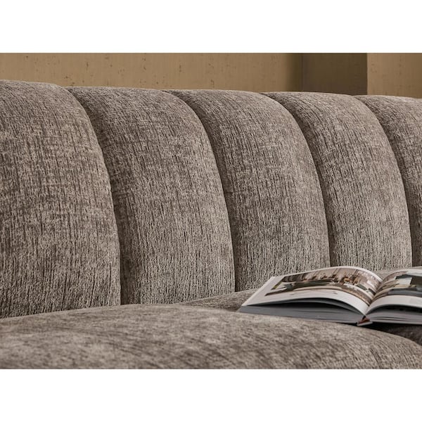 Lesly Modern 127 in. Wide Slope Arm Chenille Fabric L-Shaped