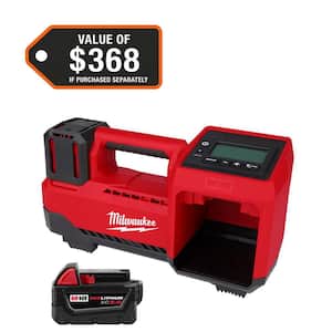 M18 18-Volt Lithium-Ion Cordless Electric Portable Inflator with 5.0 Ah Battery