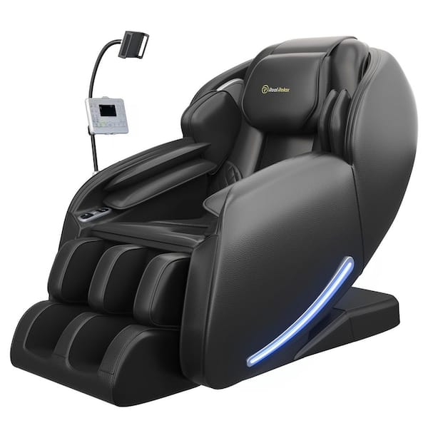 2025 F6 Black Color Faux Leather Massage Chair with Zero Gravity,SL Track,Body Scan,Bluetooth,Heat,Foot Roller