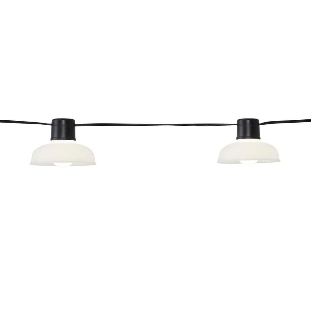 10-Light 12 ft. Black Outdoor Plug-In Integrated LED Lantern String-Light