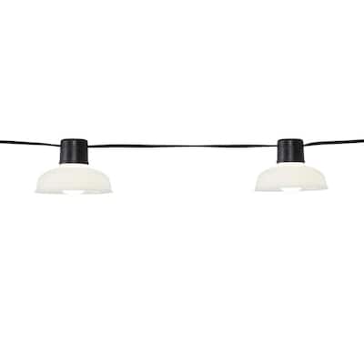 10-Light 12 ft. Black Outdoor Plug-In Integrated LED Lantern String-Light