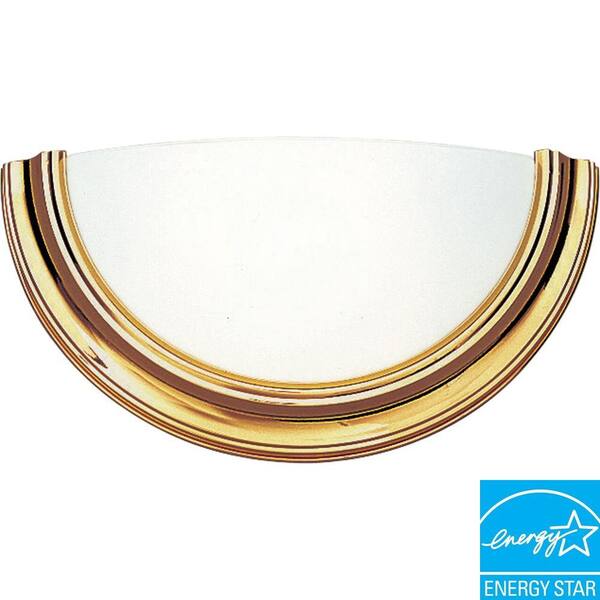 Progress Lighting Eclipse Collection Polished Brass 1-light Wall Sconce-DISCONTINUED