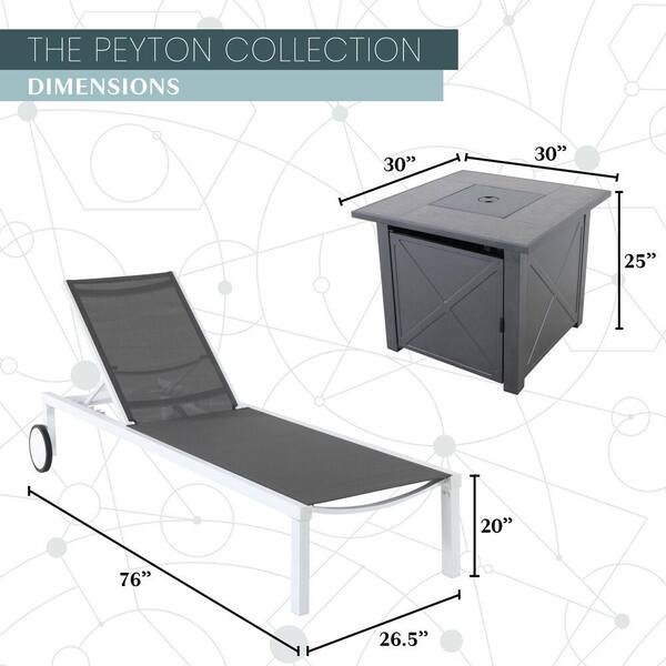 Peyton 3 Piece Aluminum Outdoor Chaise Lounges Pytnchs3pcfp Wg The Home Depot - Peyton Adjustable Wicker Chaise Lounge Peyton 3 Piece Aluminum Outdoor Chaise Lounges Pytnchs3pcfp Wg The Home Depot - Peyton Adjustable Wicker Chaise Lounge