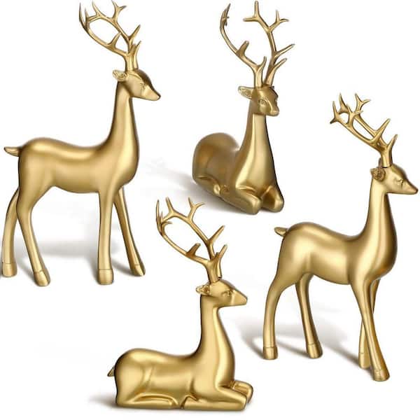 6.3 in. Gold Resin Christmas Indoor Standing Decor
