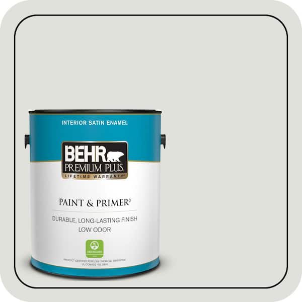 BEHR PREMIUM PLUS 1 gal. #MQ3-45 Looking Glass Satin Enamel Low Odor Interior Paint & Primer