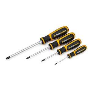 4 Pc. Pozidriv Dual Material Screwdriver Set