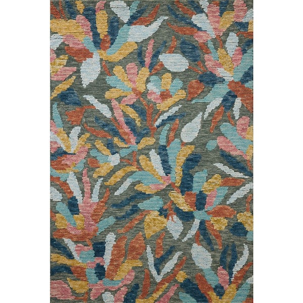Tilly Green / Multi 7 ft. x 6 in. x 9 ft. 9 in. Traditional Area Rug