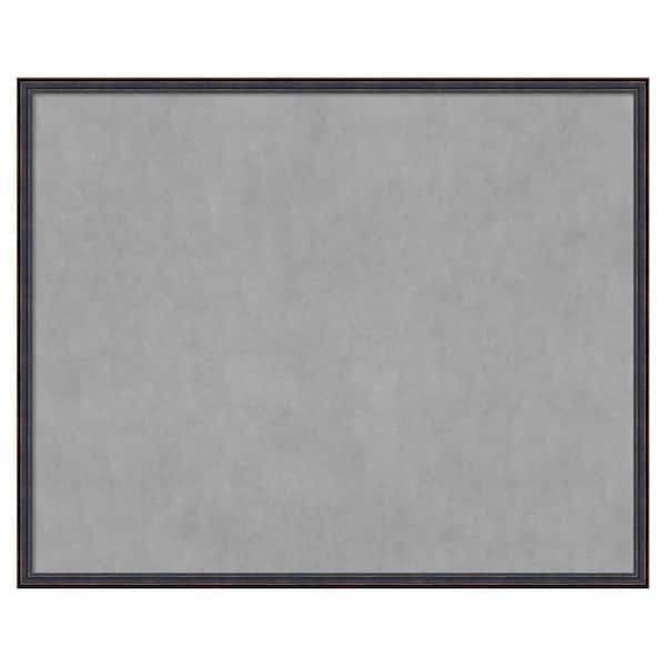 Amanti Art Dark Bronze Scoop 42 in. x 34 in. Framed Magnetic Board