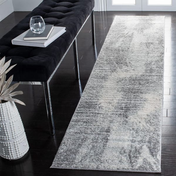 Tulum 2 ft. x 8 ft. Ivory/Gray Rustic Sunburst Runner Rug