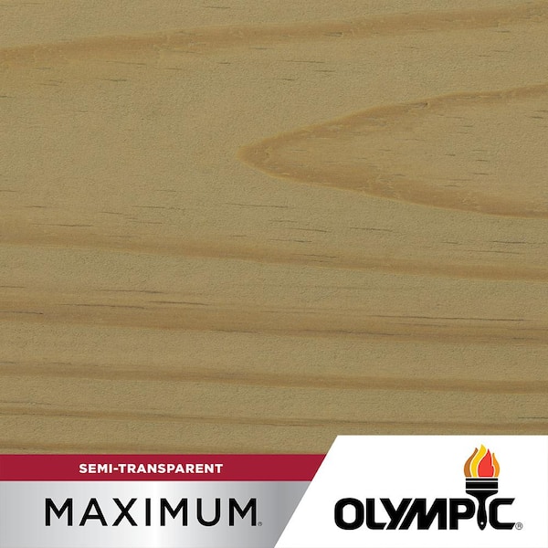 Olympic Maximum 1 gal. Cape Cod Gray Semi-Transparent Exterior Stain and Sealant in One Low VOC