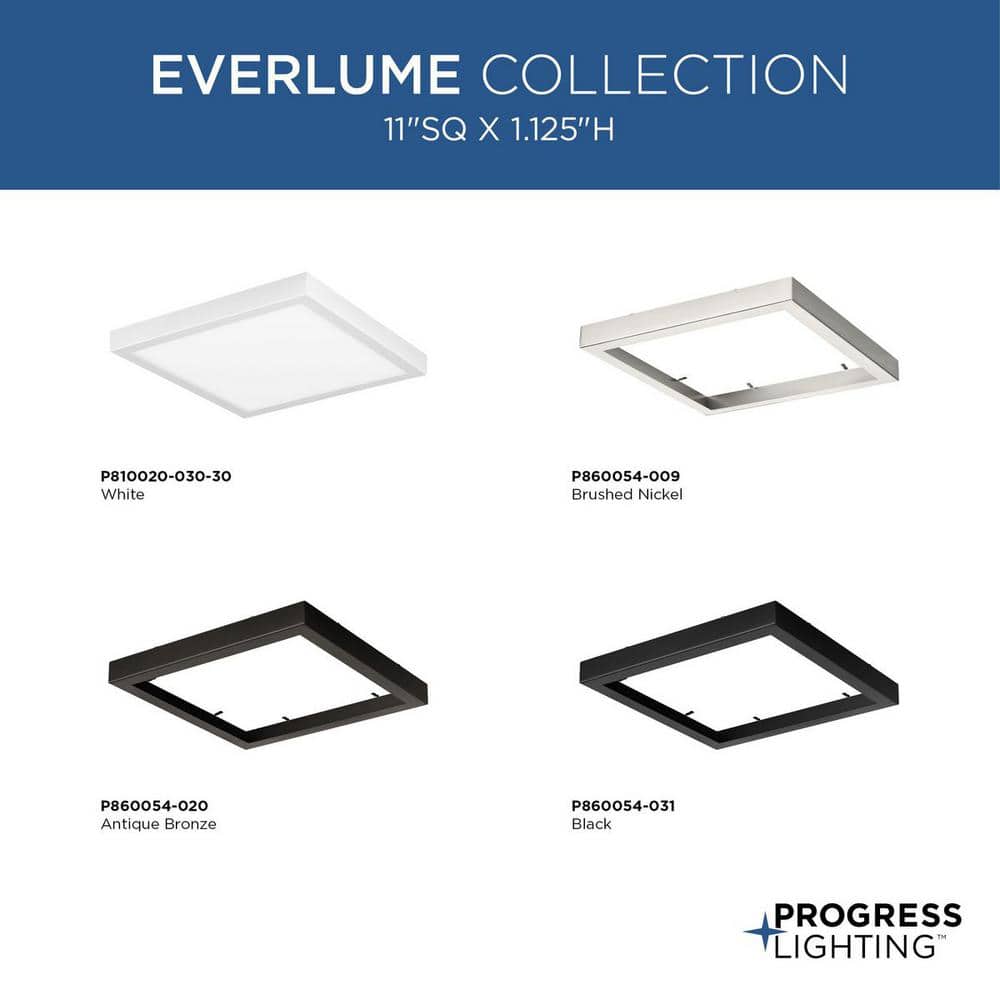 White Polycarbonate 11" LED Flush Mount Light with Edgelit Technology