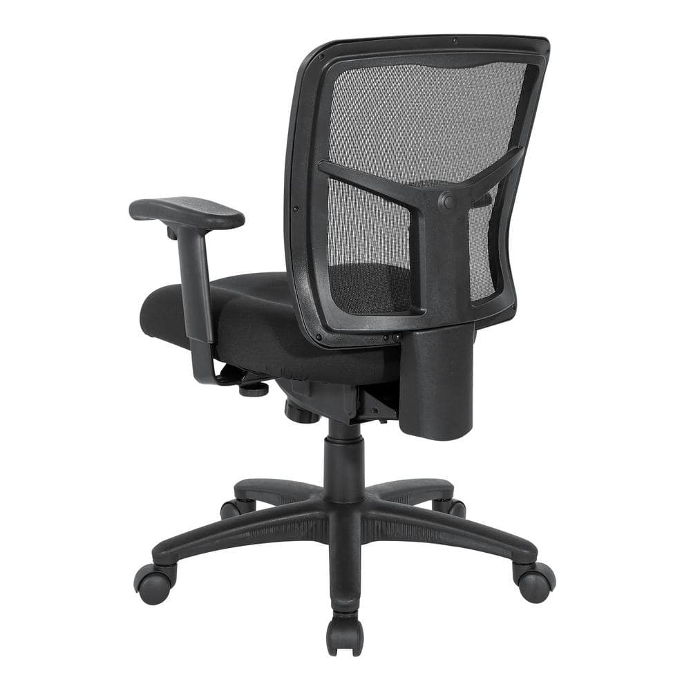 Black Mesh Ergonomic Executive Swivel Chair with Adjustable Arms