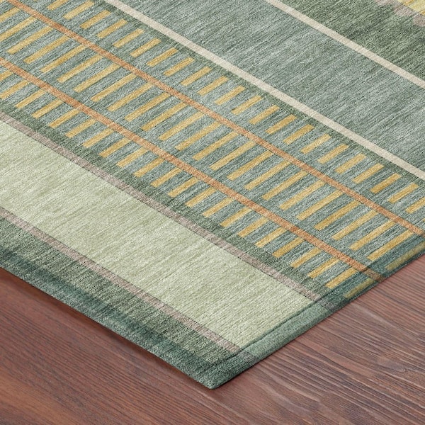 Chantille Machine Washable Indoor/Outdoor Abstract ACN2681 Basil 9 ft. x 12 ft. Area Rug