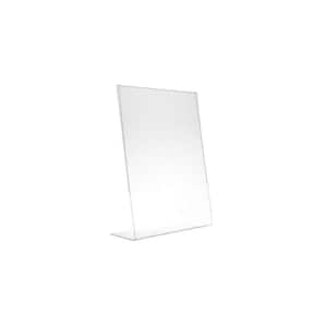 8.5 in. x 11 in. Clear Side Loading Slanted Tabletop Acrylic Sign Holder (72-Pack)
