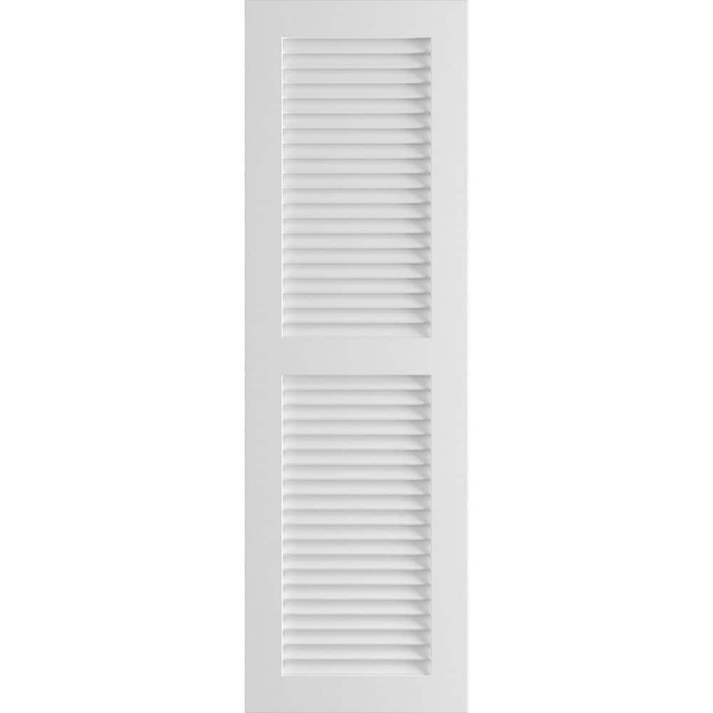 15" x 80" Unfinished PVC Louver Shutters