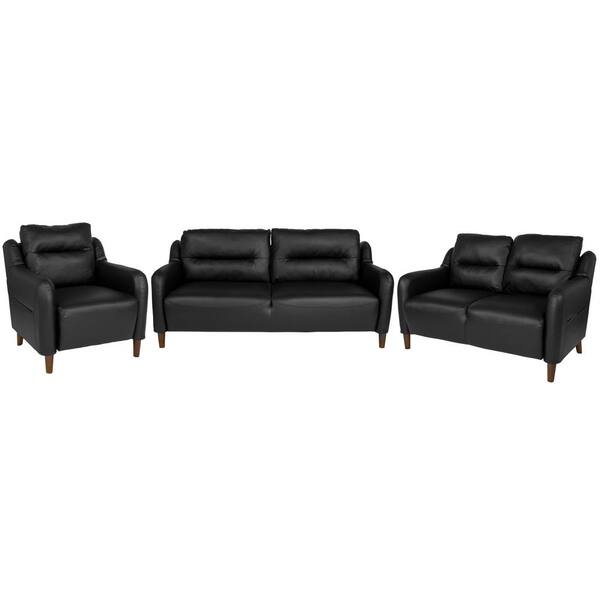 Carnegy Avenue Black Living Room Sets CGABT244839BLHD The Home Depot
