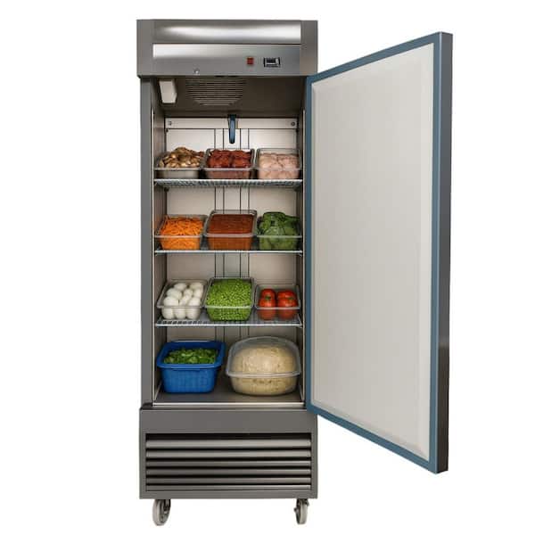 29 in. W. 23 cu. ft. NSF Auto Defrost 1-Door Commercial Upright Freezer Commercial Freezer in Stainless Steel