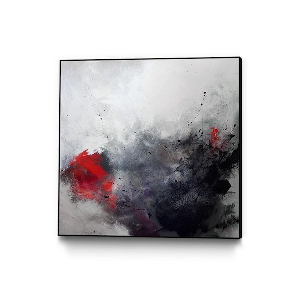 Unbranded "Unanchored" by Roland Benot Framed Abstract Wall Art Print 30 in. x 30 in.
