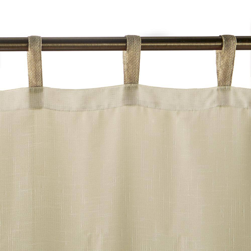 Natural Sheer Polyester Tab Top Curtain Panel