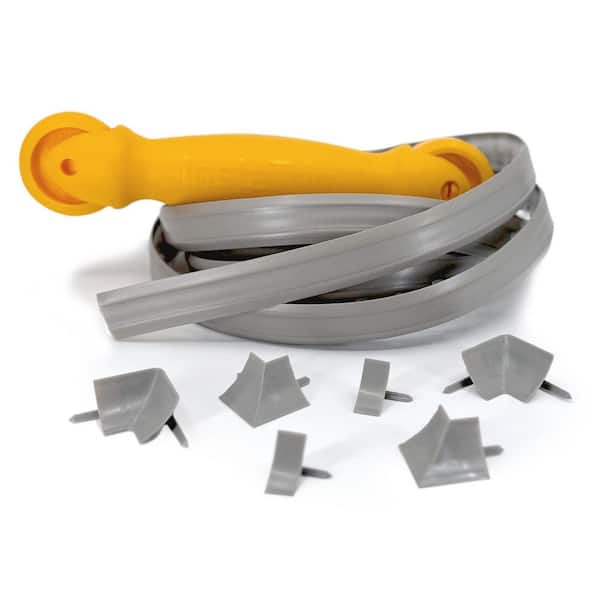3/4 in. D x 3/4 in. W x 10 ft. L, Corner Molding Project Kit, Gray (1-Pack)