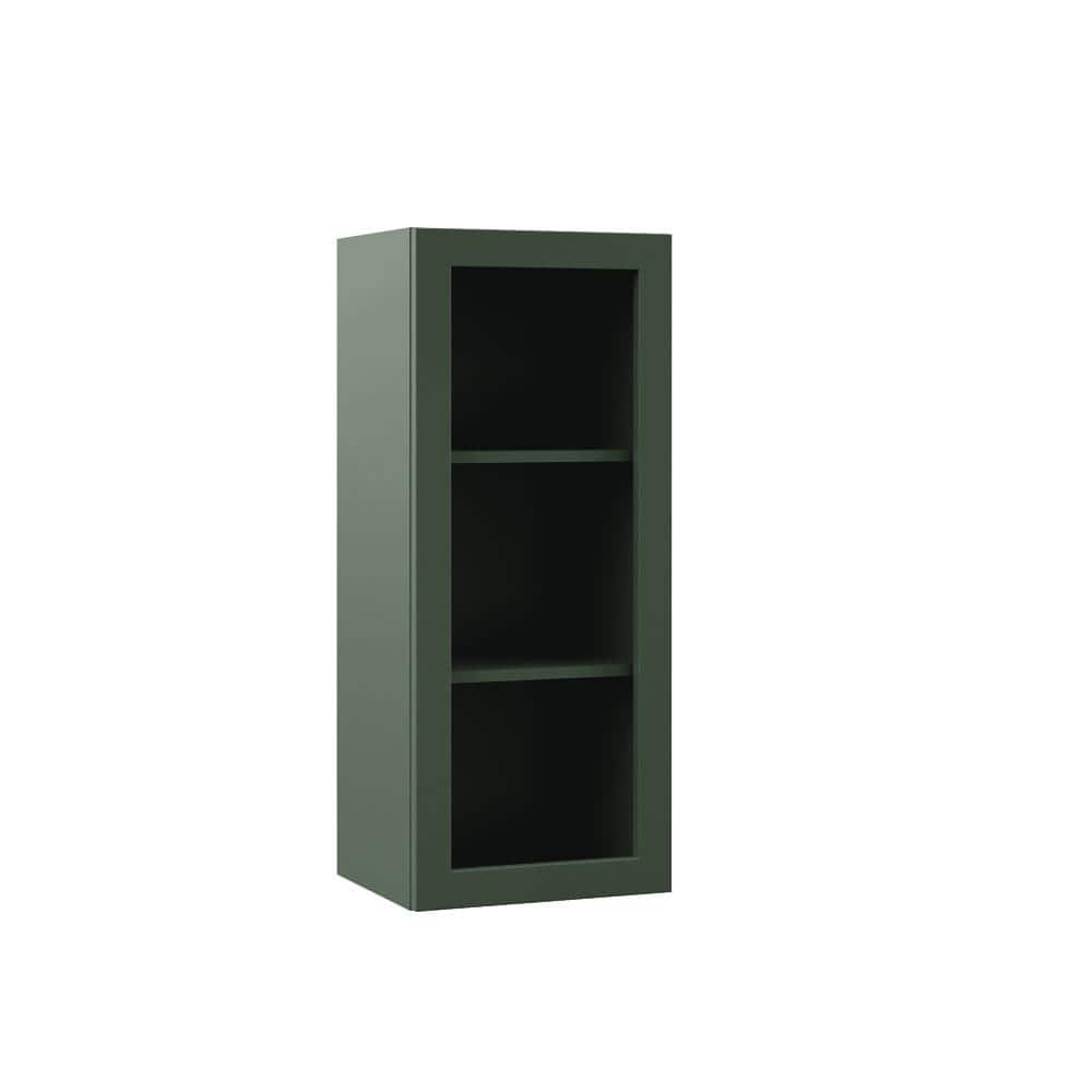 Designer Series Melvern 15 in. W x 12 in. D x 36 in. H Assembled Shaker Open Shelf Wall Kitchen Cabinet in Forest price history on PriceWatchPro