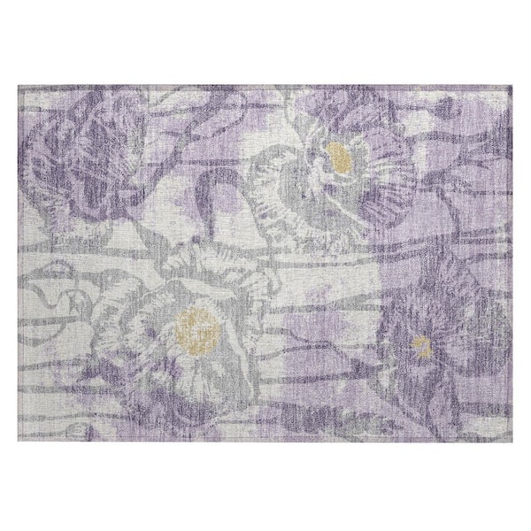Chantille Machine Washable Indoor/Outdoor Abstract ACN2894 Lavender 2 ft. x 3 ft. Accent Rug