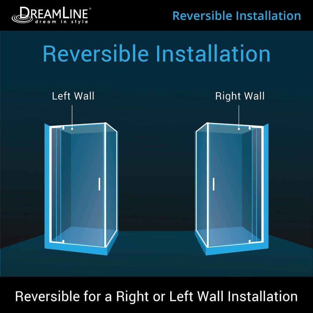 Flex 36'' Square Frameless Shower Enclosure with Brushed Nickel Hardware