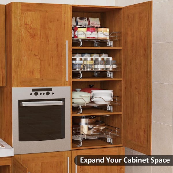  ROOMTEC Pull Out Cabinet Organizer for Narrow Cabinet