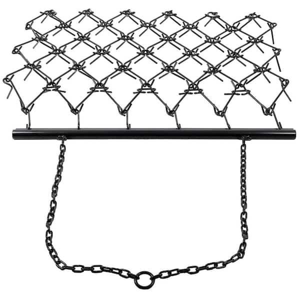 60 in. Steel Landscape Rake, Heavy-Duty Drag Harrow, Compatible