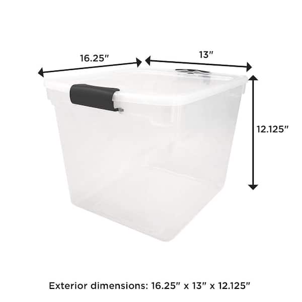 HOMZ 31 Quart Holiday Plastic Storage Container Bin with Latching