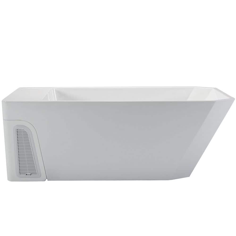 Empava 77 in. x 31.5 in. Cold Plunge Freestanding Bathtub 2 Jets