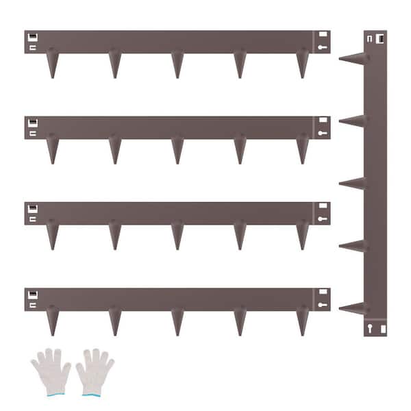 Steel Landscape Edging Steel Garden Edging Borders 0.59 in. W x 39 in. L x 3 in. H Strips Hammer-In Edging Brown