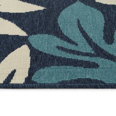 Amalie Collection Blue 5 ft. x 7 ft. 6 in. Rectangle Indoor/Outdoor Area Rug