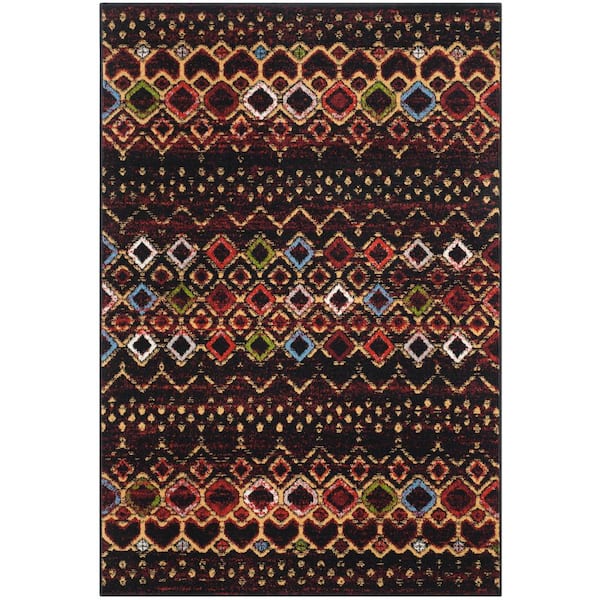 SAFAVIEH Amsterdam Black/Multi 7 ft. x 9 ft. Geometric Area Rug