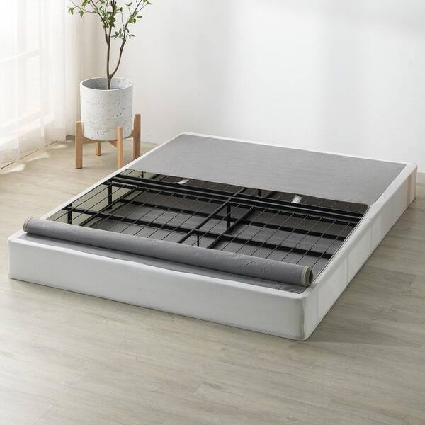 Zinus 7.5 in. Profile Full White Metal Box Spring, No