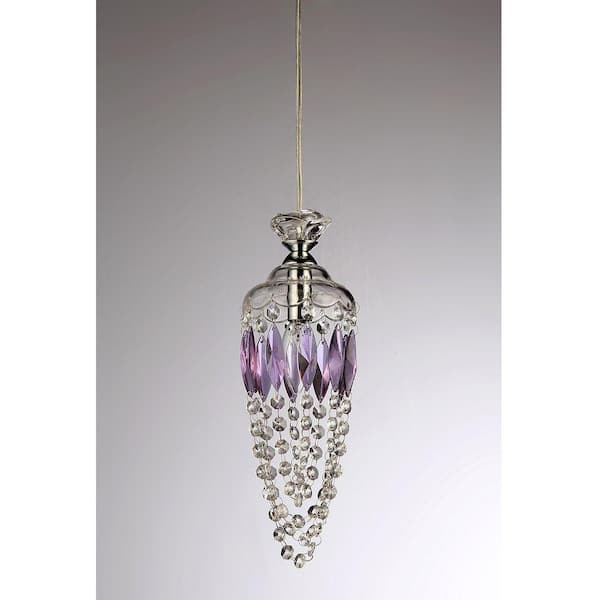Warehouse of Tiffany Mignonette 1-Light Chrome Crystal Pendant