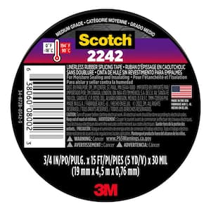 Scotch 3/4 in. x 15 ft. x 0.0300 in. 2242 Electrical Splicing Tape, Black