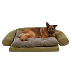Large Ortho Sleeper Comfort Couch Pet Bed with Removable Cushion - Sage