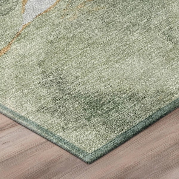 Chantille Machine Washable Indoor/Outdoor Abstract ACN3037 Sage 5 ft. x 7 ft. 6 in. Area Rug