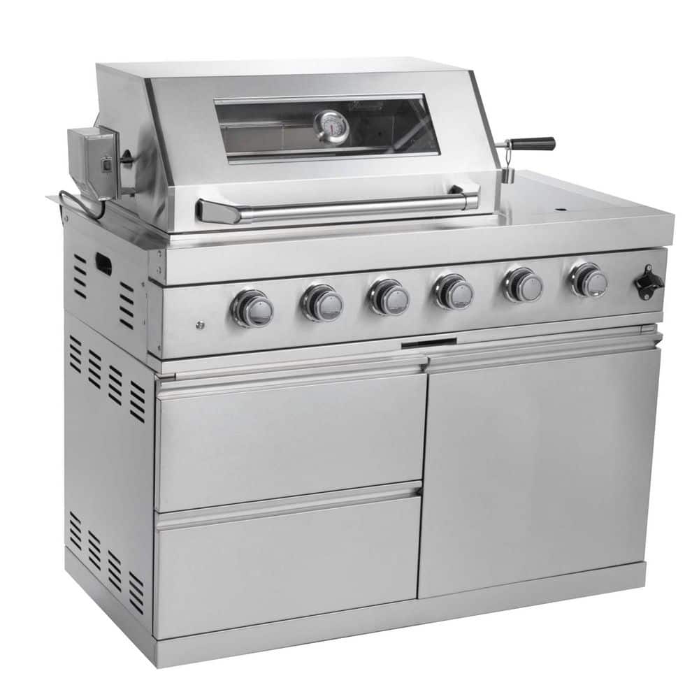 4-Burner Propane Gas Grill Island in Stainless Steel price history on PriceWatchPro