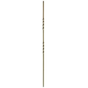 44 in. x 1/2 in. Antique Bronze Double Twist Hollow Iron Baluster
