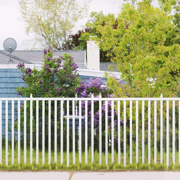 Dovelina 40 in. H x 80 in. W White Vinyl Windham Fence Panel Garden Fencing