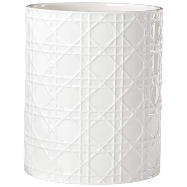 Home Decorators Collection Pisa Waste Basket in White