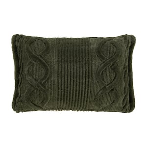 Oversized cable outlet knit pillow