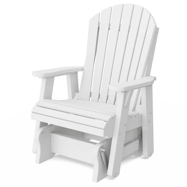 Heritage 1-Person White Plastic Outdoor Glider
