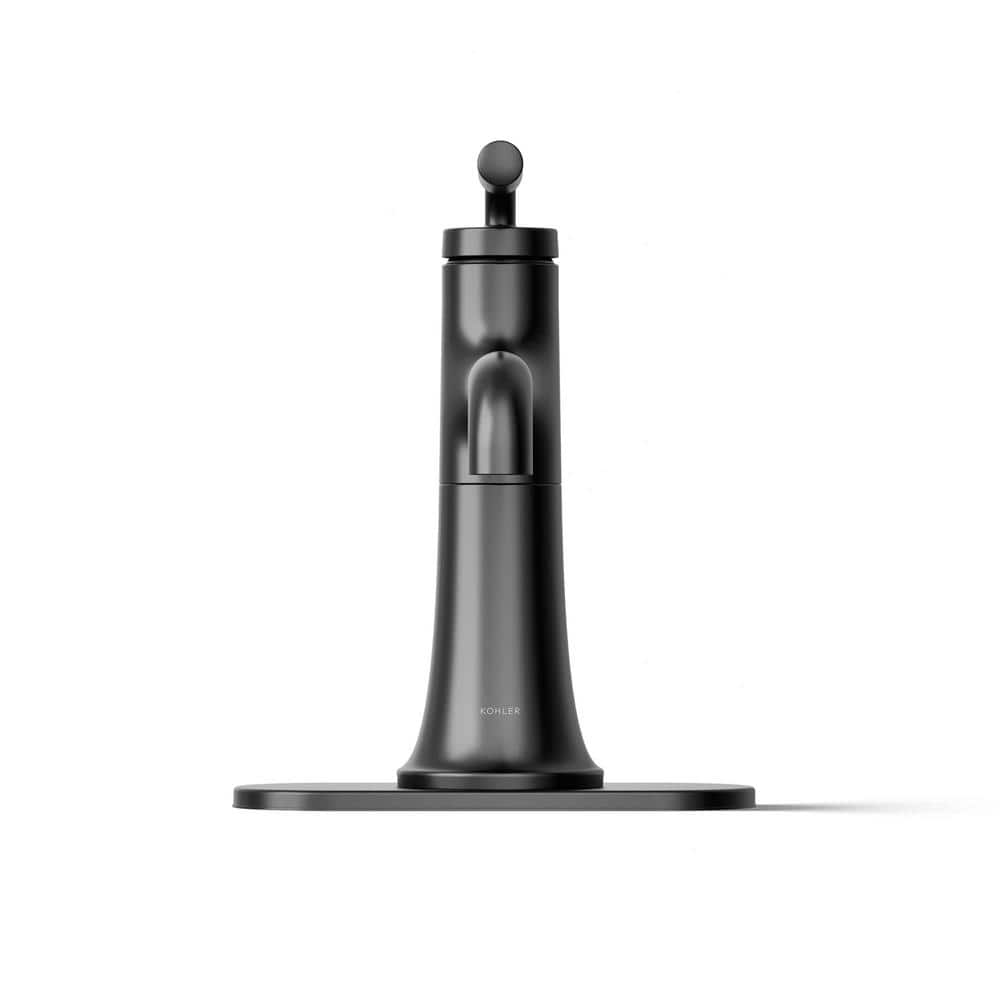 Matte Black Tone Single-Handle Monoblock Bathroom Faucet