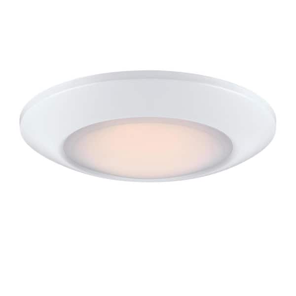 Westinghouse Makira 11 in. 20-Watt White Selectable Dimmable LED Indoor/Outdoor Flush Mount